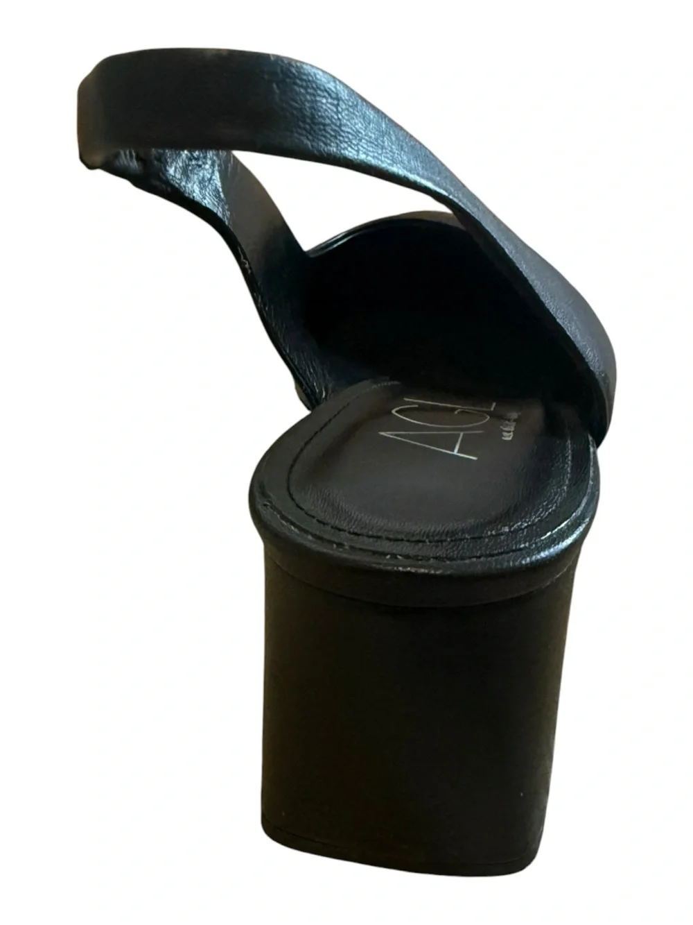 AGL Black Leather Pointed Toe Block Heel Slingback Pumps Size 40 | like new! - Picture 8 of 12